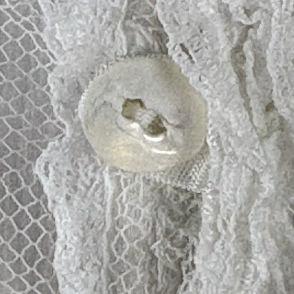 Antique 1920s Lace Edwardian Blouse Bridal Lingerie Ivory Romantic Size S - Picture 6 of 14
